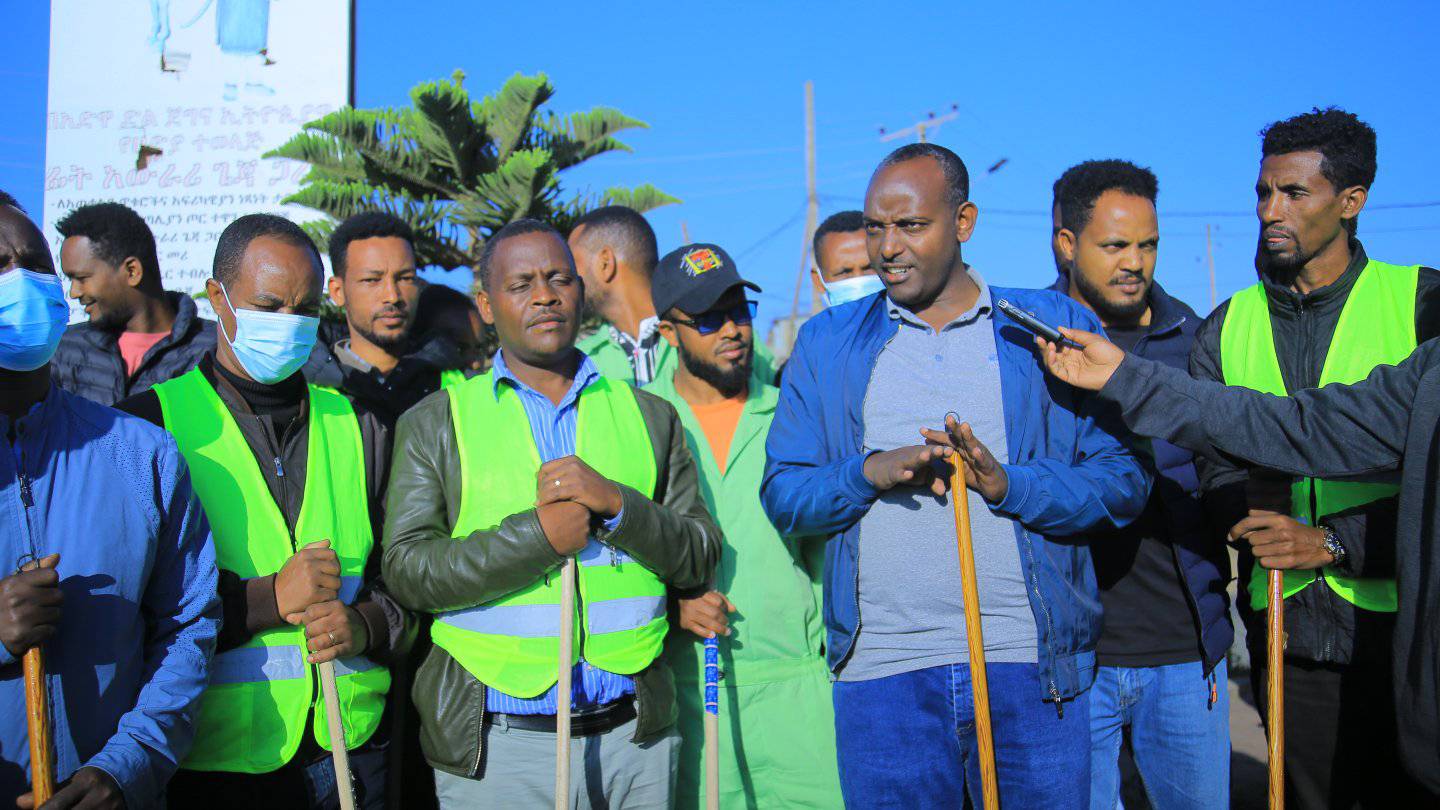 በሆሳዕና ከተማ የ70ቀን ዕቅድ አካል የሆነ የጽዳት ዘመቻ ተካሄዷል ።